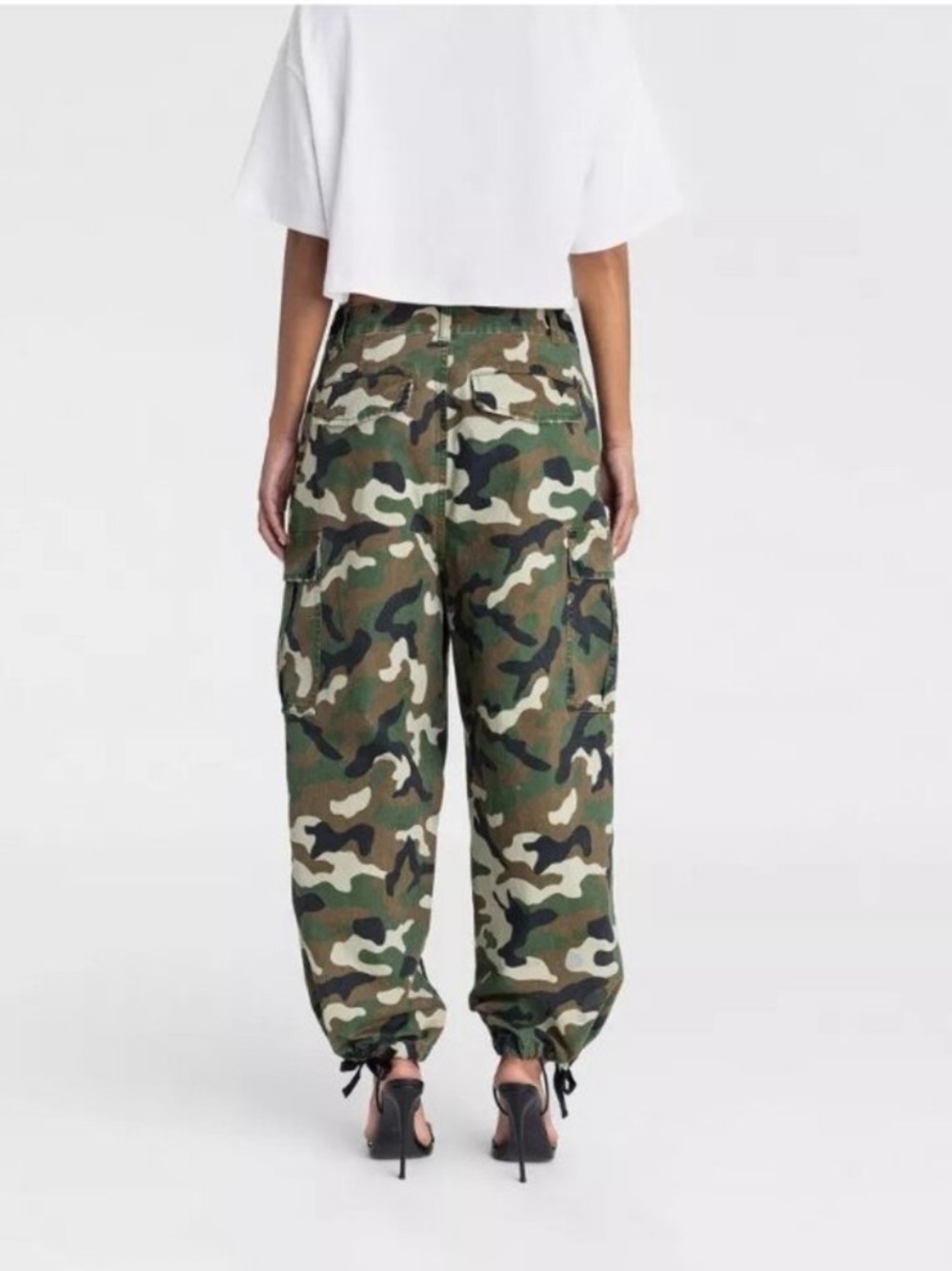 KBB by KAHLANA Women's Mid-Rise Straight Leg 'The Cargo Jogger' - Dark Camo - Picture 3 of 7